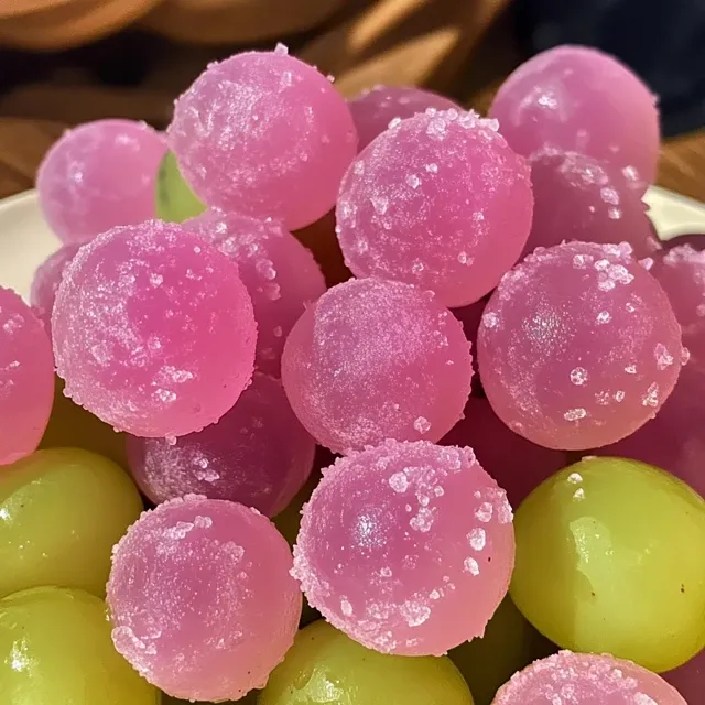 Pink Cotton Candy Weintrauben-Häppchen
