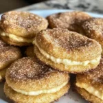knusprige churro-kekse mit käsekuchen-füllung