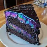 galaxy mirror glaze kuchen