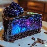 Galaxy Mirror Glaze Schokoladenkuchen