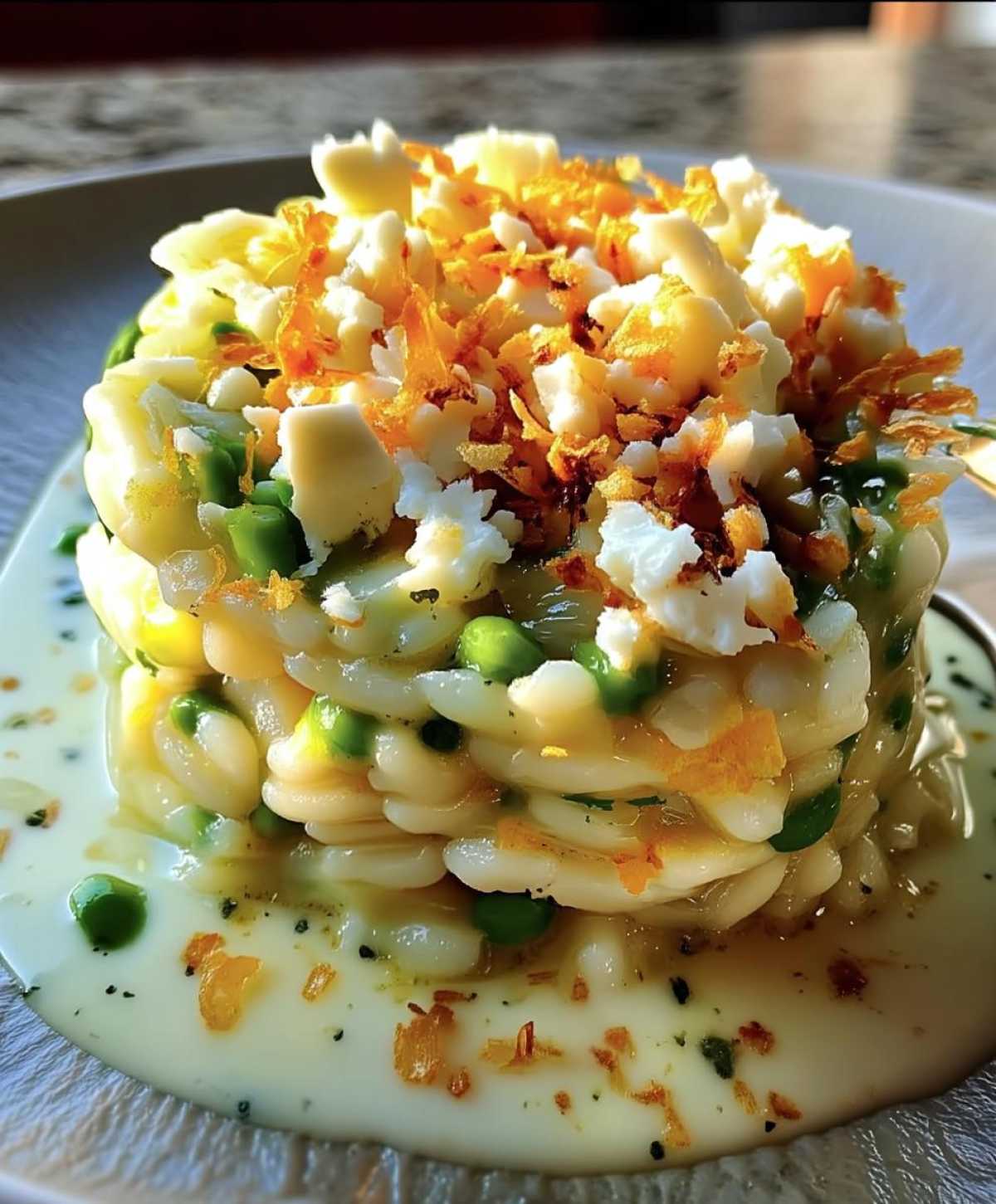 spargel-risotto mit zitrus-feta-bröseln - detail 2